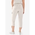 thumbnail image 3 of Ellos Women's Plus Size Stretch Cargo Capris Front and Side Pockets Casual Cropped Pants, 3 of 5