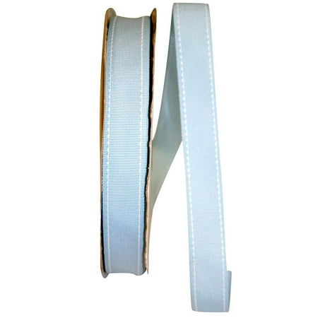UPC: 0840108861581 | Jam Paper Grosgrain Saddle Stitch Ribbon  7/8 Inches X 50 Yards  Light Blue  Sold Individually