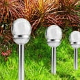 thumbnail image 3 of Yard Solar Lamp, 2Pcs Round Ball Lights Waterproof Energy-Saving LED Stake Light, For Pathway Driveway Lawn Courtyard, 3 of 8