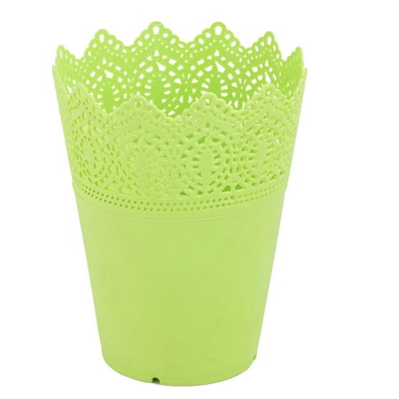 Lady Green Garden Centre Christmas Outdoor Garden Plastic Hollow Design Flower Vase Flowerpot Plant Holder Green for Christmas ()