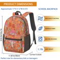 thumbnail image 3 of Mushroom and Hand Orange Pattern 17" School Backpacks for Teens,Waterproof Oxford Fabric,S-Shape Padded Straps for School,Travel,Hiking,Camping, 3 of 6