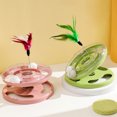 thumbnail image 4 of GloryStar Pets Cat Turntable Puzzle Toys Top Spring Feather Cat Balls Interactive Toys Fun Physical Exerciser For Indoor Cats, 4 of 8