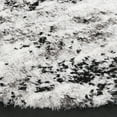 thumbnail image 2 of SAFAVIEH Lindsay Edna Distressed Polyester Shag Area Rug, Grey/Black Ivory, 6'7" x 6'7" Round, 2 of 5