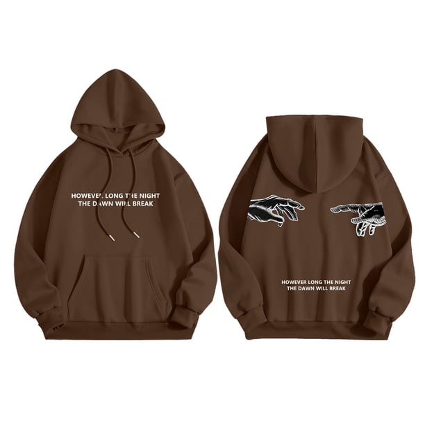 WILLBEST Sudaderas Navideñas para Hombre, Sudadera con Capucha Estampada con Mangas De Hombros Descubiertos, Informal, Holgada, Cómoda, De Moda, para Negocios, De Manga Larga XGrande