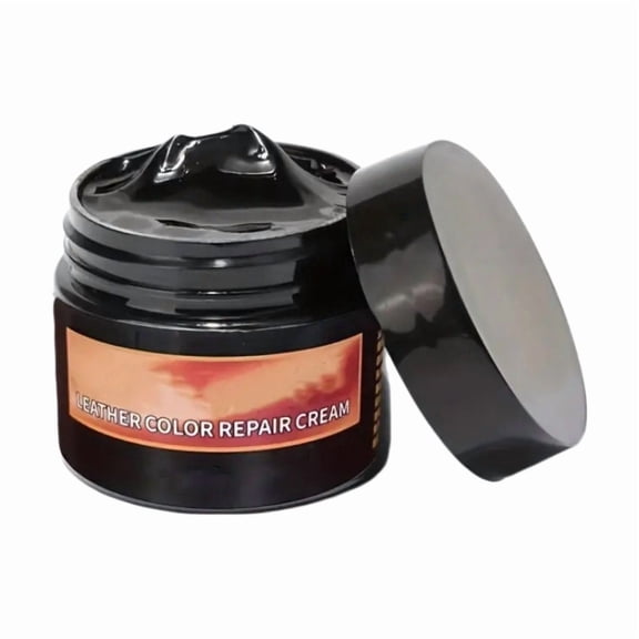 HOARBOEG Leather Color Restorer Cream Black Repair for Car Seats Steering Wheel Faded Scratched Surfaces