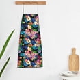 thumbnail image 5 of Fuzoiu Colorful Flowers Print Waterproof Apron, Kitchen Apron for Women Men Chef, Apron for Christmas Dinner Party Cooking Baking Crafting House Cleaning Kitchen, 5 of 7