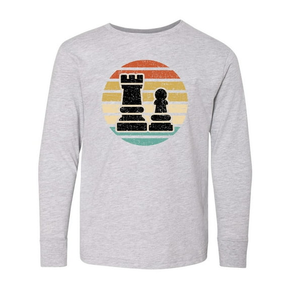 Inktastic Chess Player Retro Sunset Long Sleeve Youth T-Shirt