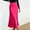 Hot Pink, variant on Wrap Around Skirt for Women,Womens Solid Color Sexy Half-body Skirt, Summer Ice Silk High Waist Hip Long Skirt