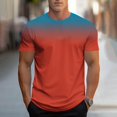 thumbnail image 4 of Men's Short Sleeve T-Shirts Casual Summer Crewneck Tops Moisture-Wicking Lightweight Workout Sport Tees (M, Red), 4 of 5