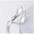 thumbnail image 5 of Vintage Hug Ring Environmental Protection White Copper Lightweight Design Thin Band Ring for Women and Men Anniversary Ring Promise Ring, 5 of 6