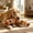 Brown S 1 Pack, variant on AuroraX Squeaky Toy Aggressive Chewer Dog Chew Toy Anxiety Relief Sausage Plush Hidden Squeak Interactive Indoor Pet Toy Boredom Relief Gray