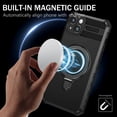 thumbnail image 4 of Allytechgroup Militargy Grade Shockproof Case for Apple iPhone 14 Plus, Magnetic Cover Compatible with Magsafe & Car Mount Ring Kickstand Bumper Case for Women Men, Black, 4 of 10