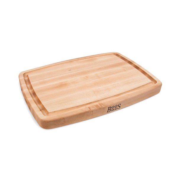 John Boos Reversible Maple Wood Cutting Board with Groove (20 x 14 x 1.