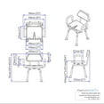 thumbnail image 6 of ComfortAble(tm) Deluxe Bath / Shower Chair PADDED with Armrests - SOLID BLUE - Commercial Quality, 6 of 6