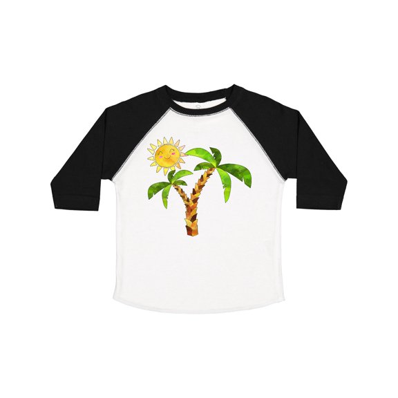 Inktastic Palm Trees with Cute Smiling Sun Boys or Girls Toddler T-Shirt