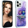 thumbnail image 3 of Glitter Case for iPhone 16 Pro, iPhone 16 Pro Liquid Case Cute Pink Moving Liquid Floating Sparkle for Girls Women Clear Soft TPU Protective Cover for iPhone 16 Pro 6.3 inch Couple Owls, 3 of 10