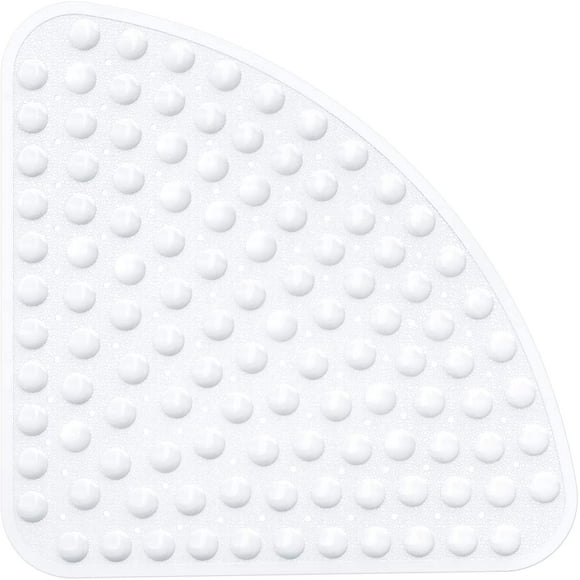 Corner Bath Mat Bathtub Mat for Bathroom, Non-Slip Shower Mat Area 21 x 23 Safety Shower Mat with Suction Cups, Drainage Holes,BPA,Machine Washable
