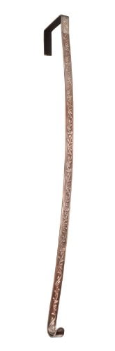 HighProfile Wreath Hanger Over the Door Hook (Holly-Embossed, Oil-Rubbed Bronze)