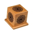 thumbnail image 4 of Caja de quemador de incienso de madera, caja de incienso hueca hecha a mano, centro de mesa para Corazón, 4 of 9