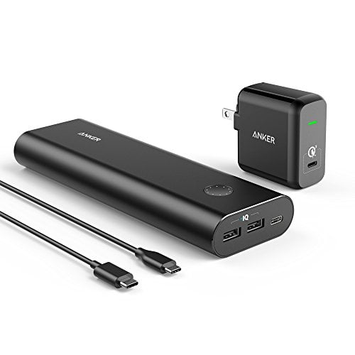 Anker Powercore 20100 Usb C Ultra High Capacity Premium External Battery Portable Charger Power Bank With Powerport 1 Wall For Apple Macbook Iphone Ipad Samsung More Com - Portable Wall Charger Power Bank