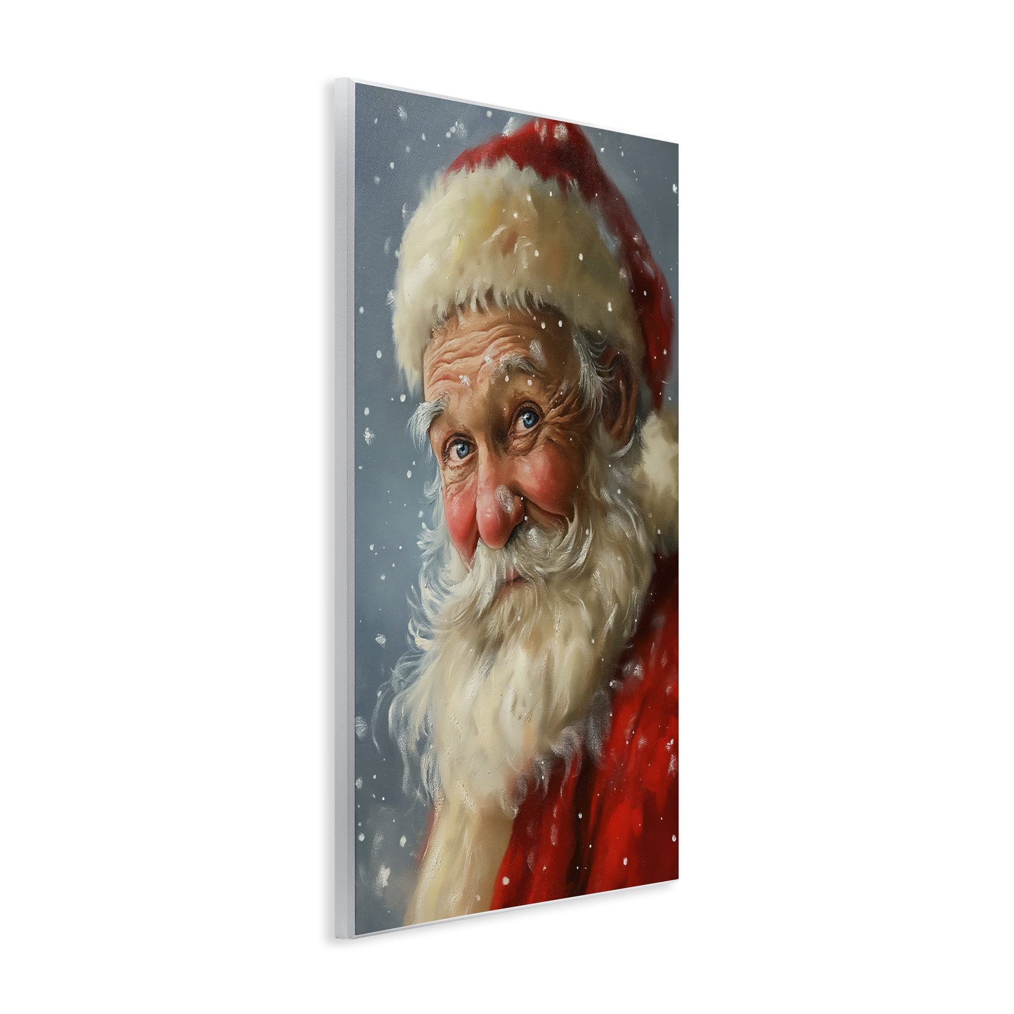 Stupell Industries Rosy Santa Portrait Holiday Painting Unframed Art Print Wall Art, 10 x 15