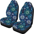 thumbnail image 5 of Pzuqiu Car Seat Covers Easy to Install Polyester, Compatible with Car Interiors Car Seats, for Trucks Sedans, Blue Floral Mandala, 5 of 10