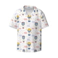thumbnail image 5 of Picia Hot Air Balloon Men's Linen Shirts Short Sleeve Cuban Beach Shirts Casual Shirts Button Down Shirt for Men Beach Summer Wedding Shirt-4X-Large, 5 of 7