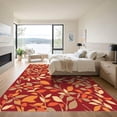 thumbnail image 3 of ODIKA 5'x7' Machine Washable Non-Slip Area Rug, Contemporary Rust High Traffic Rug, Red, 1050856, 3 of 7