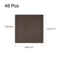 thumbnail image 2 of Fieltro Muebles Almohadillas, 50mm x 50mm Auto Adhesivo Cuadrado Piso Protectores para Muebles Patas Dura Madera Piso, Marrón 48uds, 2 of 6