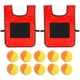 thumbnail image 1 of Juego de chaleco de bolas adhesivas, chaleco de bolas adhesivas de 2 piezas, juego de Dodgeball, con 10 piezas de bolas de algodón, para patio de juegos al aire libre para niños (rojo, 39 * 53 cm), 1 of 7