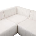 thumbnail image 5 of Rockport Modular White Microfiber 6-Piece Living Room Sofa Set, 5 of 6