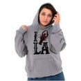 thumbnail image 4 of Louisiana Foodie I Love Crawfish LA Unisex Plus Fleece Graphic Hoodie Brisco Brands 2X, 4 of 5