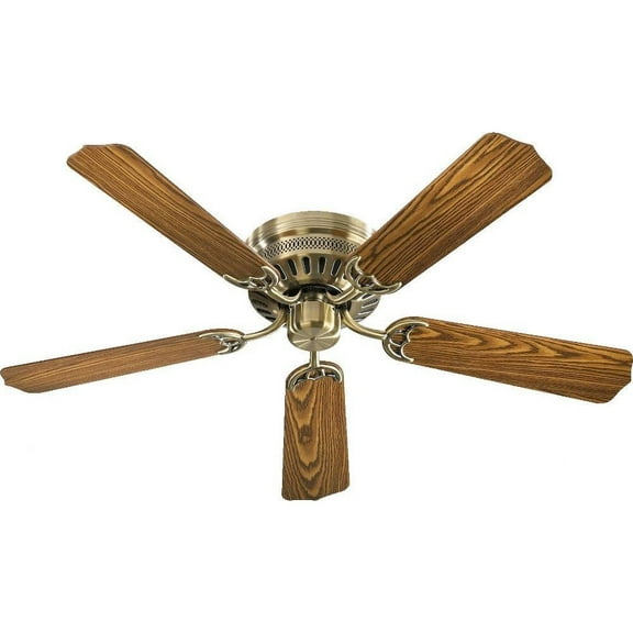 Tavistock Bridge Ceiling Fan in Traditional Style 52 inches Wide By 7.87 inches High-Antique Brass Finish-Dark Oak/Medium Oak Blade Color Bailey