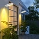 thumbnail image 1 of Luz solar de pared con sensor de día/noche - Iluminación impermeable IP65 para vallas exteriores de jardín, patio, puerta, jardín (pack 1, blanco o negro), 1 of 9