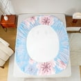 thumbnail image 5 of Manfei Kawaii Axolotl Bed Sheets Queen,Pink Cherry Blossom Bedding Queen Size,Pink Blue Sheet Set Queen For Girl,Microfiber Bedroom Decoration,4 Pieces, 5 of 7
