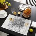 thumbnail image 3 of Eucalyptus Grey Placemats Set of 12, Vintage Bottle Succulents Flower Stripes Placemats for Dining Table, Place Mats for Kitchen Tabletop, Waterproof Wipeable Dining Table Mats Set, 3 of 9