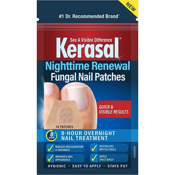 Kerasal Fungal Nail Nighttime Nail Patches, Restores Discolored or