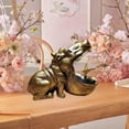 thumbnail image 2 of Estatua de caballo de río, escultura animal, multifuncional, coleccionable, resina, decorativa Dorado, 2 of 6