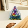 thumbnail image 5 of Moonstone Crystal Orgone Pyramid - Amethyst Ball Starry Sky - Ogan Crystal Energy Tower - Nature Reiki Healing Chakra Crushed Stone Jewelry - 5cm, 5 of 9