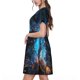 thumbnail image 2 of Easygdp Cool Blue Light Wolf para Vestido Transpirable de Mujer, Vestido Suelto de Manga Corta con Pliegues y Bolsillos para el Verano, 2 of 6