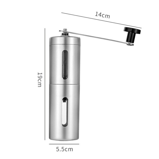 MYG Portable Manual Coffee Grinder Stainless Steel Burr Hand Crank