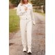 thumbnail image 3 of Conjunto Coordinado PRETTYGARDEN Camisa-abrigo y Pantalón Deportivo Beige Talle S, 3 of 8