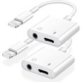 thumbnail image 1 of Paquete de 2 adaptadores de auriculares esbeecables para iPhone Lightning de 3,5 mm, 1 of 9