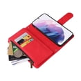 thumbnail image 4 of Case for Samsung Galaxy S22 Plus 5G Cover Zipper Pocket Wallet Case Magnetic Protective - Red, 4 of 5