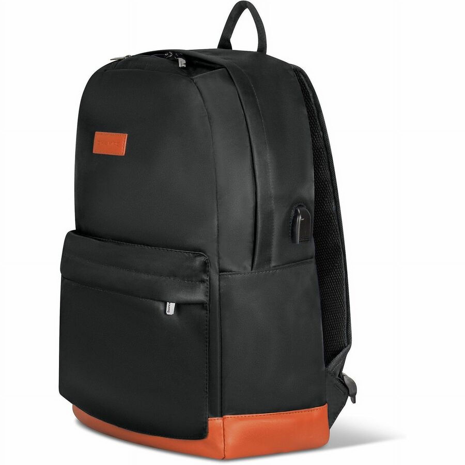Champs Vintage Carrying Case (Backpack) for 11" to 15.6" Water Bottle, Notebook, Tablet, Glasses, Earphone, Travel, Black