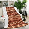 thumbnail image 2 of Sherpa Throw Blanket - 50 x60 Traditional Southwestern Couch Blanket Style Lightweight & Cozy Bed Throw Blanket for Bed Couch Camping, 2 of 5