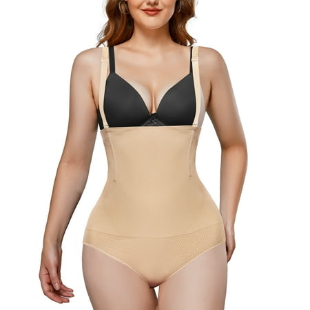 

KUMAYES Women s Seamless Panty Waist Trainer Tummy Control Shapewear Slimming Bodysuit Open Bust Body Shaper