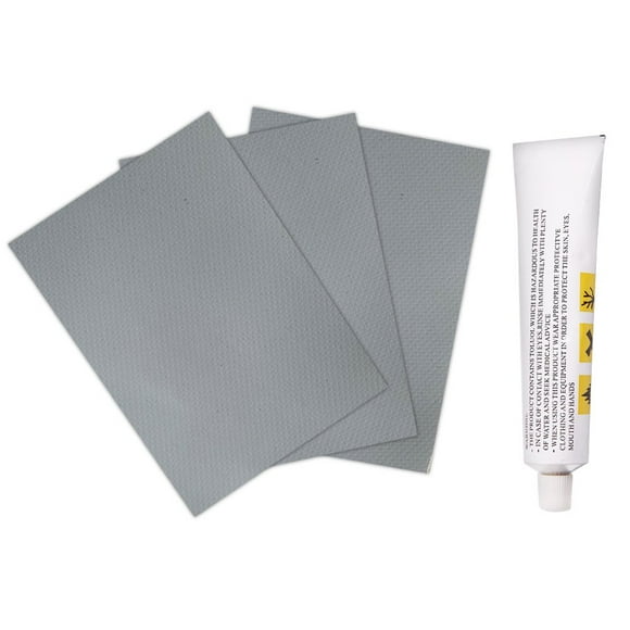 4x Paddle Board Patches Glue Kit Waterproof Kayak Repair Patch (Grey)