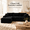 Black, variant on 94.5" Cloud Modular Sectional Sofa Couch with Reversible Chaise, Oversized L-Shaped Corduroy Couch, Deep Seat 4-Seat Compressed Sofa for Living Room, No Assembly Required, Green