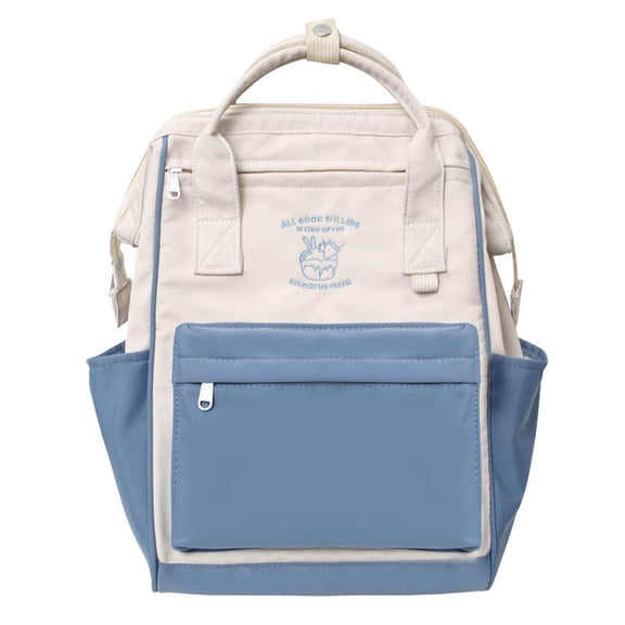 Junior High School Backpack for Students, Color Matching Design with Large Capacity for School Supplies, Durable & Stylish Back-to-School Bag